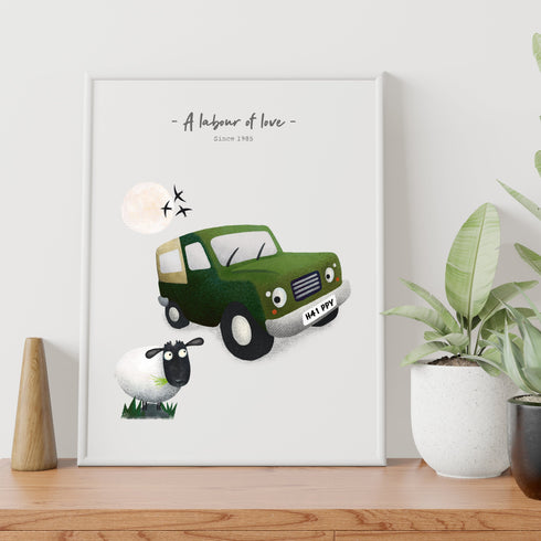 A Labour Of Love - Landy Personalised Print